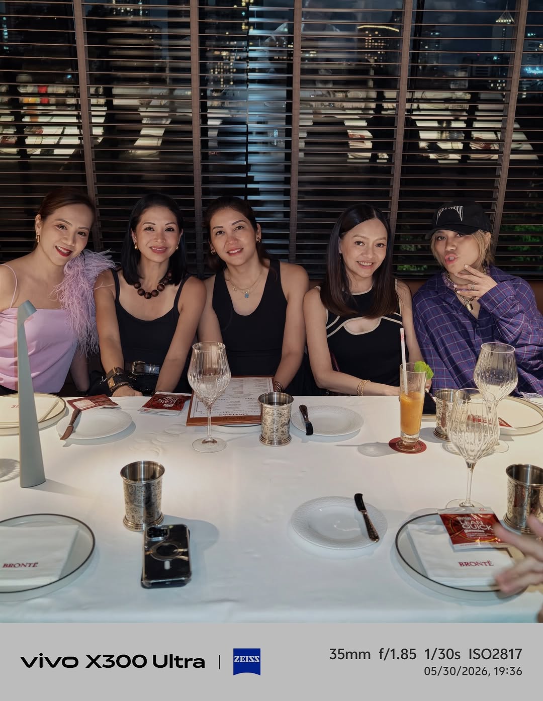 Friends enjoying dinner at Brontë Restaurant